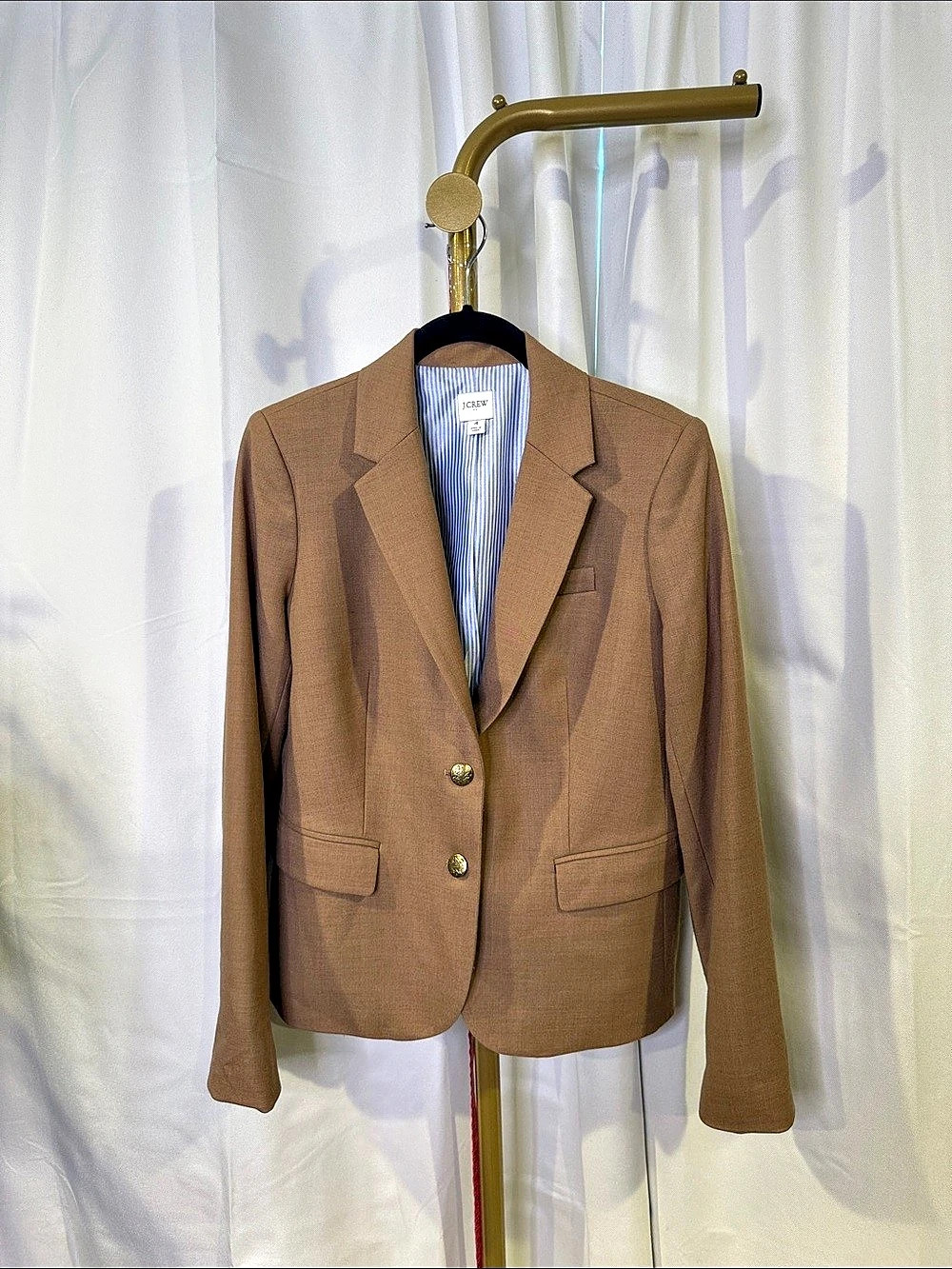 J.Crew Original Schoolboy Blazer Women's Brown & Blue Size 4 Like New